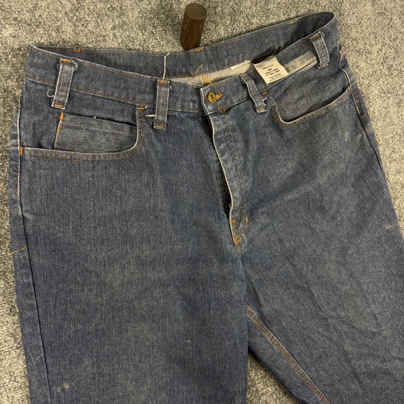 Workrite Benchmark Flame Resistant FR Denim Jeans Mens 38x Blue USA Made - Picture 1 of 7
